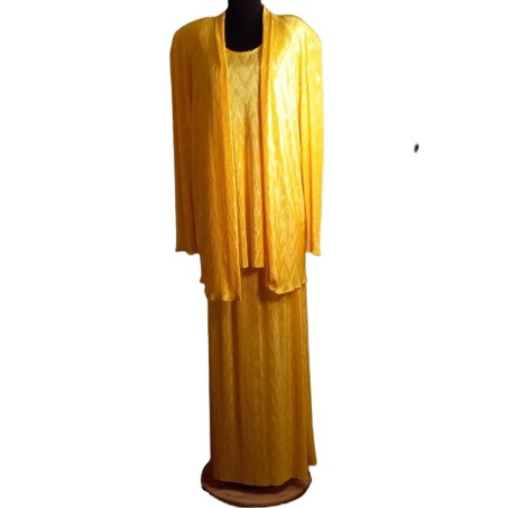 Kelly Lynn 1XL Yellow 3pc skirt jacket top set